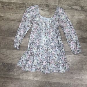 Arizona Jean Company Floral Kids Dress in Pink and White